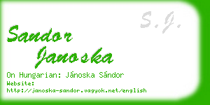 sandor janoska business card