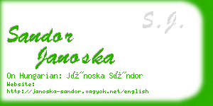 sandor janoska business card